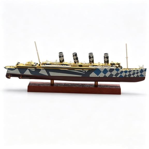 APPLAYERR Alloy Plastic Ocean Liner Replica 1:1250 Scale Finished Model For Maritime Hobbyists Display Cabinet Shelf Decoration