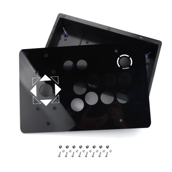 APPLAYERR Arcade Joystick Panel Case DIY Kit Acrylic 30x20cm Optional Black White 30mm 24mm Button Holes