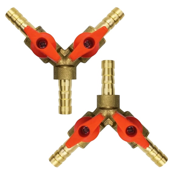 APPLAYERR Ball Valve 3 Way Shut off For Gas Lines Pneumatic Systems Brass 38 Inch Barb 10mm Hose ID Reliable Efficient Connection
