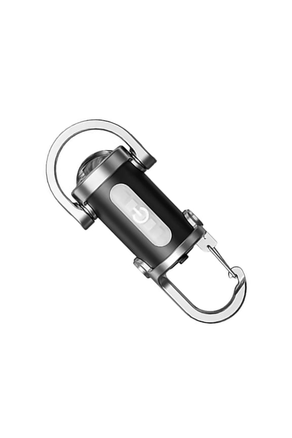 Black Keychain Flashlight, ABS 7 Light Modes, Rechargeable Waterproof for Hiking Nighttime Adventures