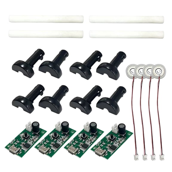 APPLAYERR Black USB Ultrasonic Mist Maker Kit 4 Sets for DIY Atomizer Humidifier Science Projects DC 5V 1.5-2W Power
