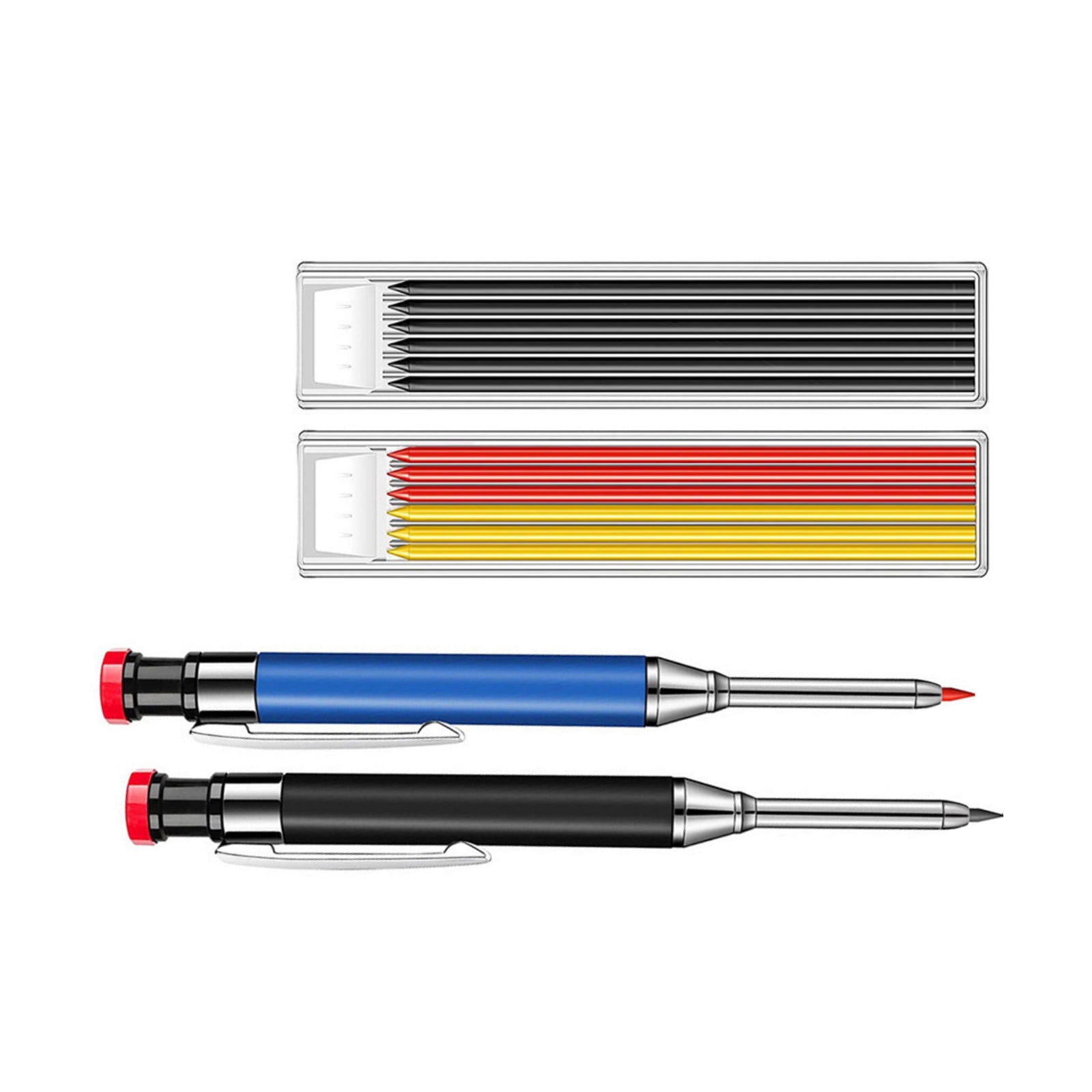 APPLAYERR Carpenter Pencil With Integrated Sharpener 40mm Extension Needle Nose For Multi Material Surface Marking Application
