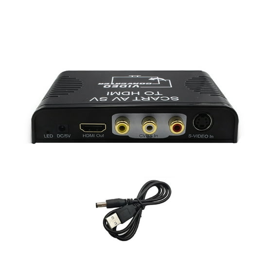 APPLAYERR Compact 3-in-1 Scart to HDMI Converter 1080P HD Resolution, Gold-Plated Interface Converter