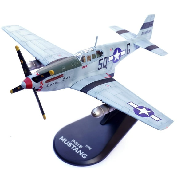 APPLAYERR Detailed P-51B Mustang Model USAAF 339TH FS 504TH FG WWII Fighter Replica 5.1in for Plane Collectors Historical Aviation Gift