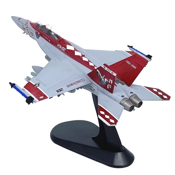 APPLAYERR Diecast F/A-18 Super Hornet Strike Fighter 1/100 Model for US Navy VFA-102 Diamondbacks Alloy Display Decor