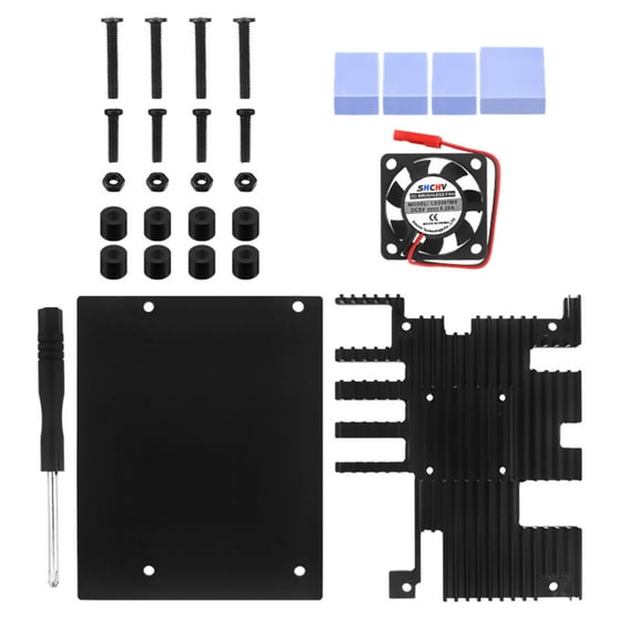 APPLAYERR For Orange Pi 5 Plus Protection Case Aluminum Alloy with Built-in Fan for Continuous Cooling