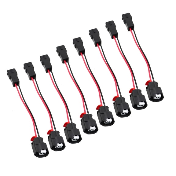 APPLAYERR Fuel Injector Connector Adapter EV1 To EV6 EV14 8Pcs Plastic Harness Converter For LSX LT1 Automotive System