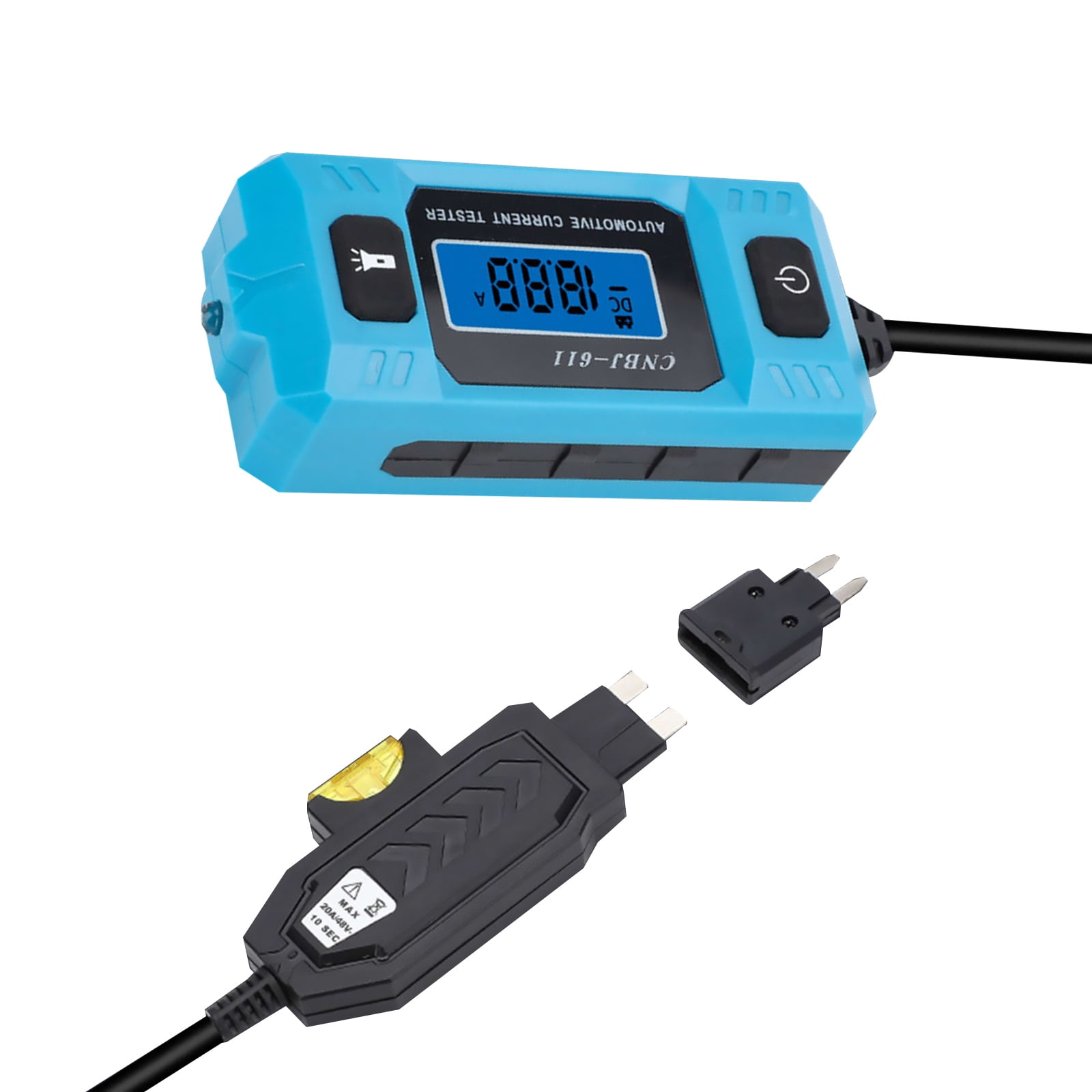APPLAYERR High Precision Car Current Tester 0.01A-19.99A LED Light Compact Size for Automotive Wire Short Open Fuse Relay Diagnostic Unit