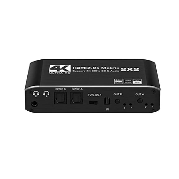 APPLAYERR High-Resolution HDMI Splitter Simultaneous 2-Source to 2-Display for Conference Rooms