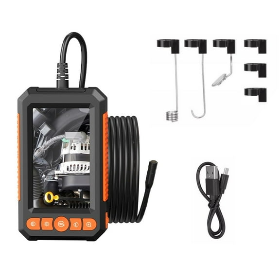 APPLAYERR Industrial Borescope Endoscope 4.3 LCD Screen 1080P HD 8mm Probe Flexible Cable Waterproof 8 LED Light