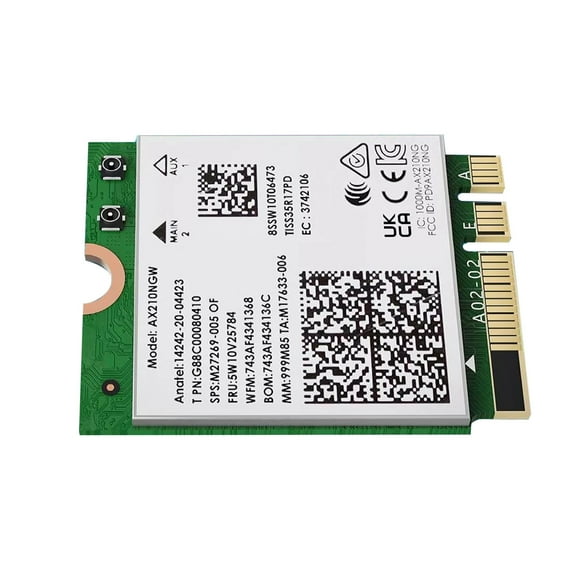 APPLAYERR Intel AX210NGW WiFi 6E M.2 Module for Laptop Tri-Band AX5400 Bluetooth 5.3 Windows 11 10 Linux Support