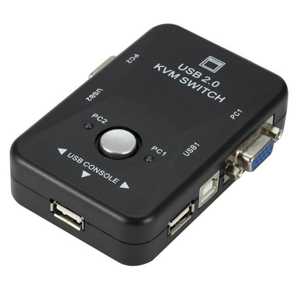 APPLAYERR Manual KVM Switch for 2 PCs No External Power, Supports 1920x1440 Resolution for Desktops