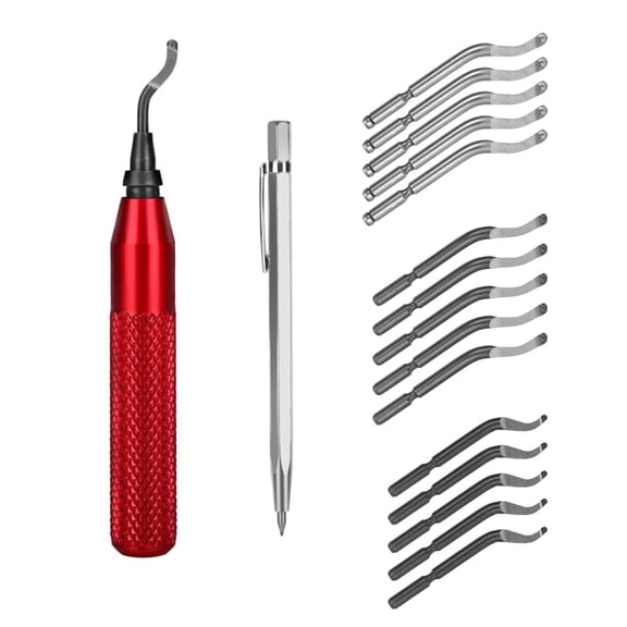 APPLAYERR Metal Deburring Tool For Hobby Enthusiasts Pipe Processing 3D Print Resin Plastic With 15 Pcs Blades Cutter Pen