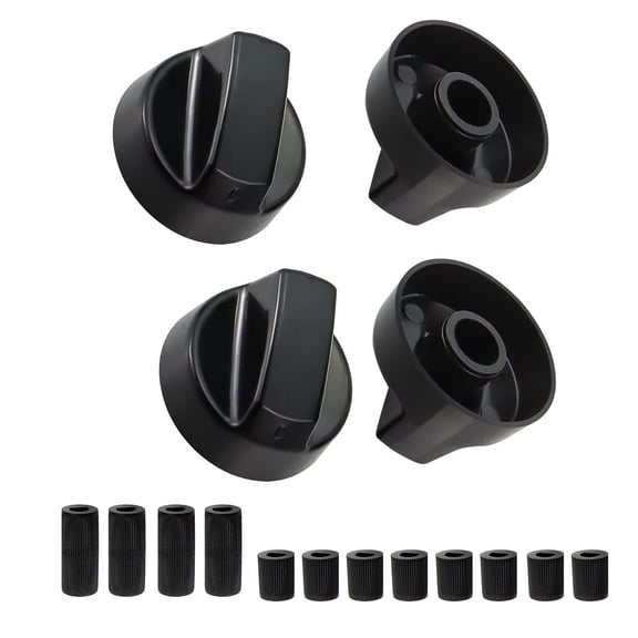 APPLAYERR Oven Stove Control Knobs Black Plastic Construction 6-8mm Shaft Compatibility For Kitchen Cooktop Burner Control Replacement