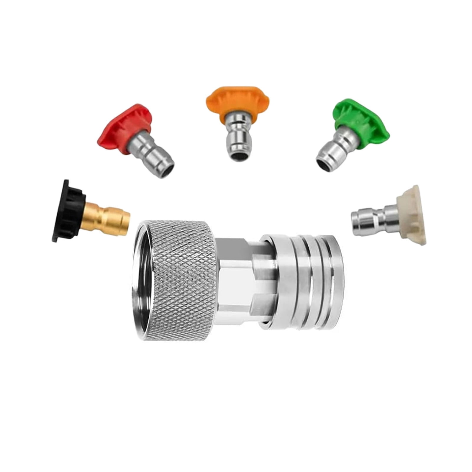 APPLAYERR Portable Garden Hose To Pressure Washer Adapter Stainless Steel For Household Garage Garden Light Cleaning Application