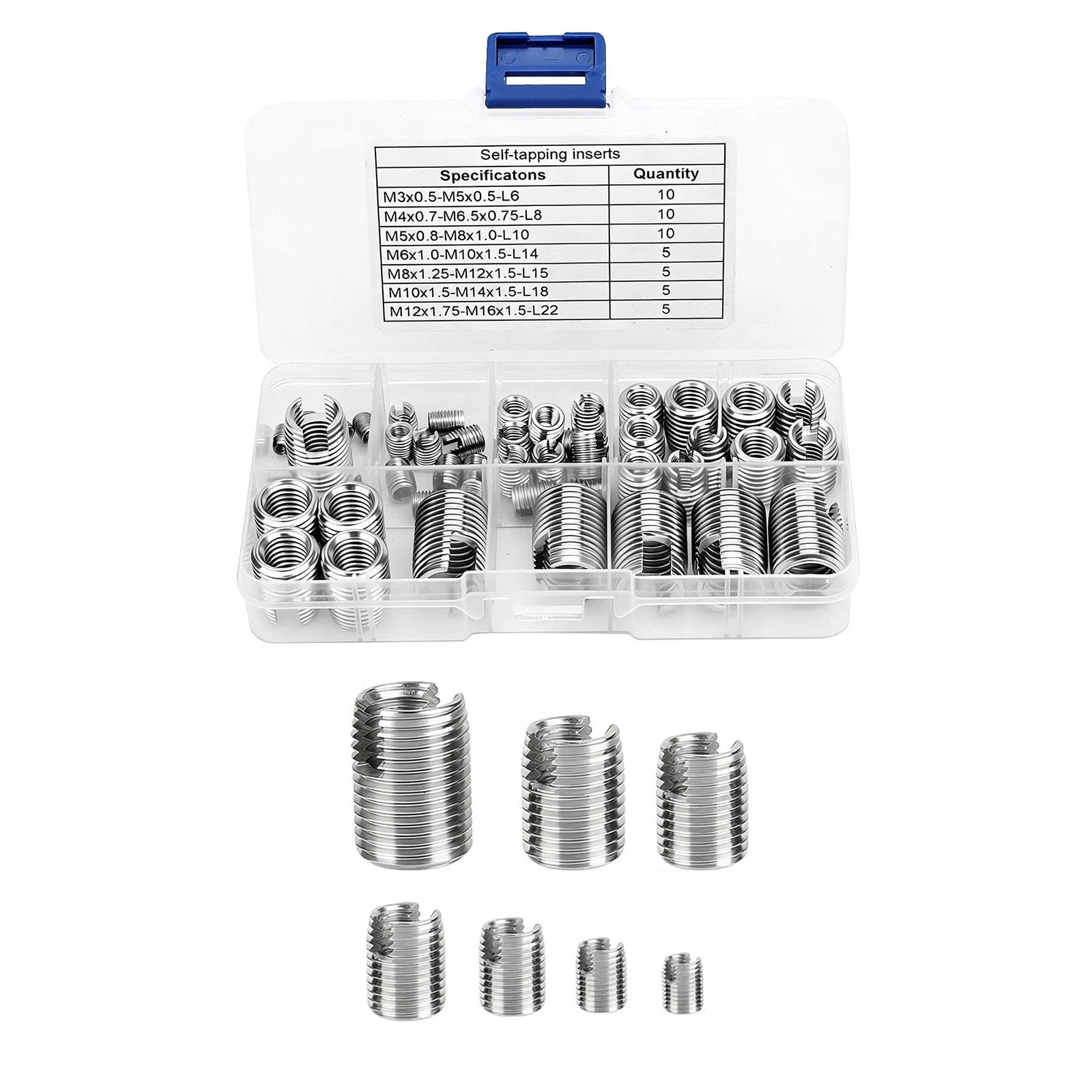 M10 Thread Inset APPLAYERR Slotted Self Tapping Thread Inserts Stainless Steel M3 M4 M5 ...