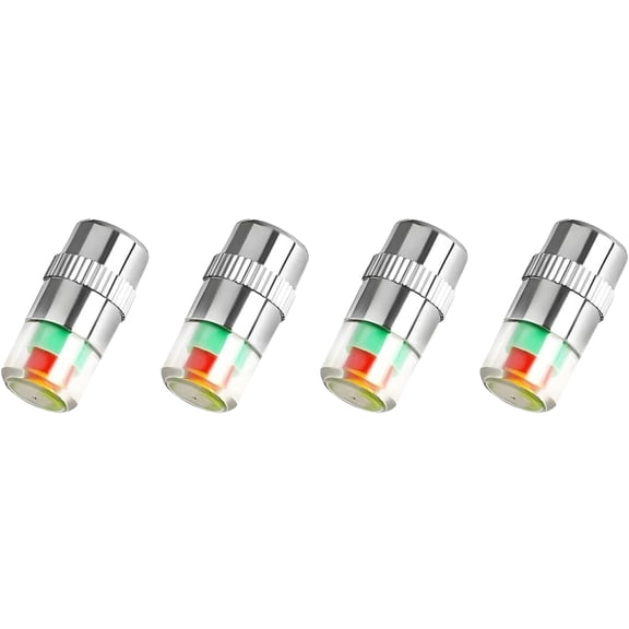 APPLAYERR Tire Pressure Indicator Valve Caps Stainless Steel Construction Leakproof Seal 3 Color Alert For Vehicle Tire Monitoring