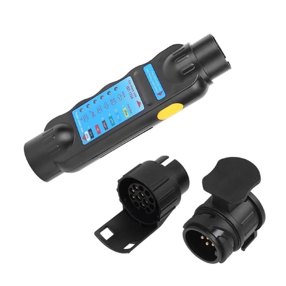 APPLAYERR Trailer Light Circuit Tester For 12V Vehicle System, Black 7/13 Pin Detector For Car Caravan Trailer Maintenance