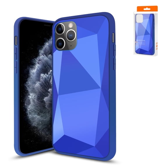 APPLE IPHONE 11 PRO Phone Cases, Slim Fit Fashion shape trapezoid Cover Hard PC with TPU Rubber For Apple iPhone 11 Pro Apple Diamond Cases In Blue