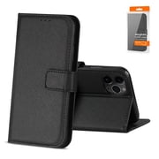 APPLE IPHONE 12 MINI Phone Cases, Slim Stand Case with Credit Card Holder Slots Wallet Pouch Flip Cover For APPLE IPHONE 12 MINI In Black