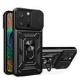 thumbnail image 1 of APPLE IPHONE 14 PLUS Phone Cases, Hybrid Armor Kickstand Ring Holder with Slide Camera Cover TPU Fit Magnetic Car Mount Stand Phone Case for APPLE IPHONE 14 PLUS In Blue, 1 of 1