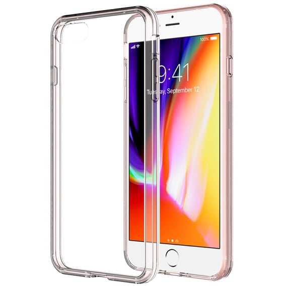 APPLE IPHONE 8 / 7 / 6 FUSION CANDY TPU WITH CLEAR ACRYLIC BACK - PINK