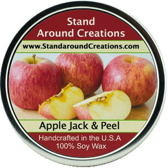 APPLE JACK & PEEL TIN 16-OZ. ALL NATURAL SOY CANDLE