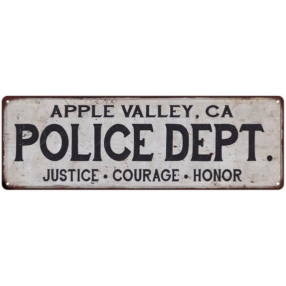 APPLE VALLEY, CA POLICE DEPT. Home Decor Metal Sign Gift 8x24 108240012469