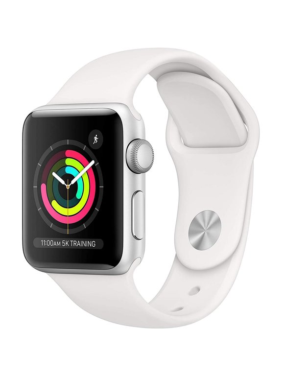 Pre-Owned APPLE WATCH SERIES 3 GPS 38mm SILVER ALUMINUM WHITE SPORT BAND MTEY2LL/A