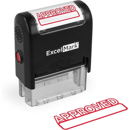 APPROVED Self Inking Rubber Stamp - Red Ink