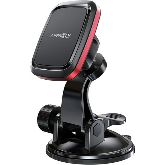 APPS2Car Magnetic Car Phone Mount with Adjustable Arm & 6 Strong Magnets Universal Dashboard Windshield Cell Phone Holder Compatible with All Smartphones