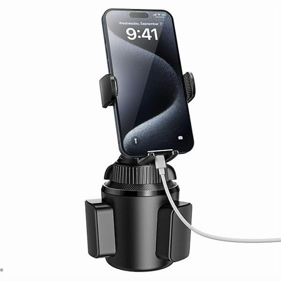 APPS2Car Universal Car Cup Phone Holder | Quick Extension Long Arm | 360 Swivel | Adjustable for iPhone, Samsung, Google, and All Smartphones | Stable & No Shake Design