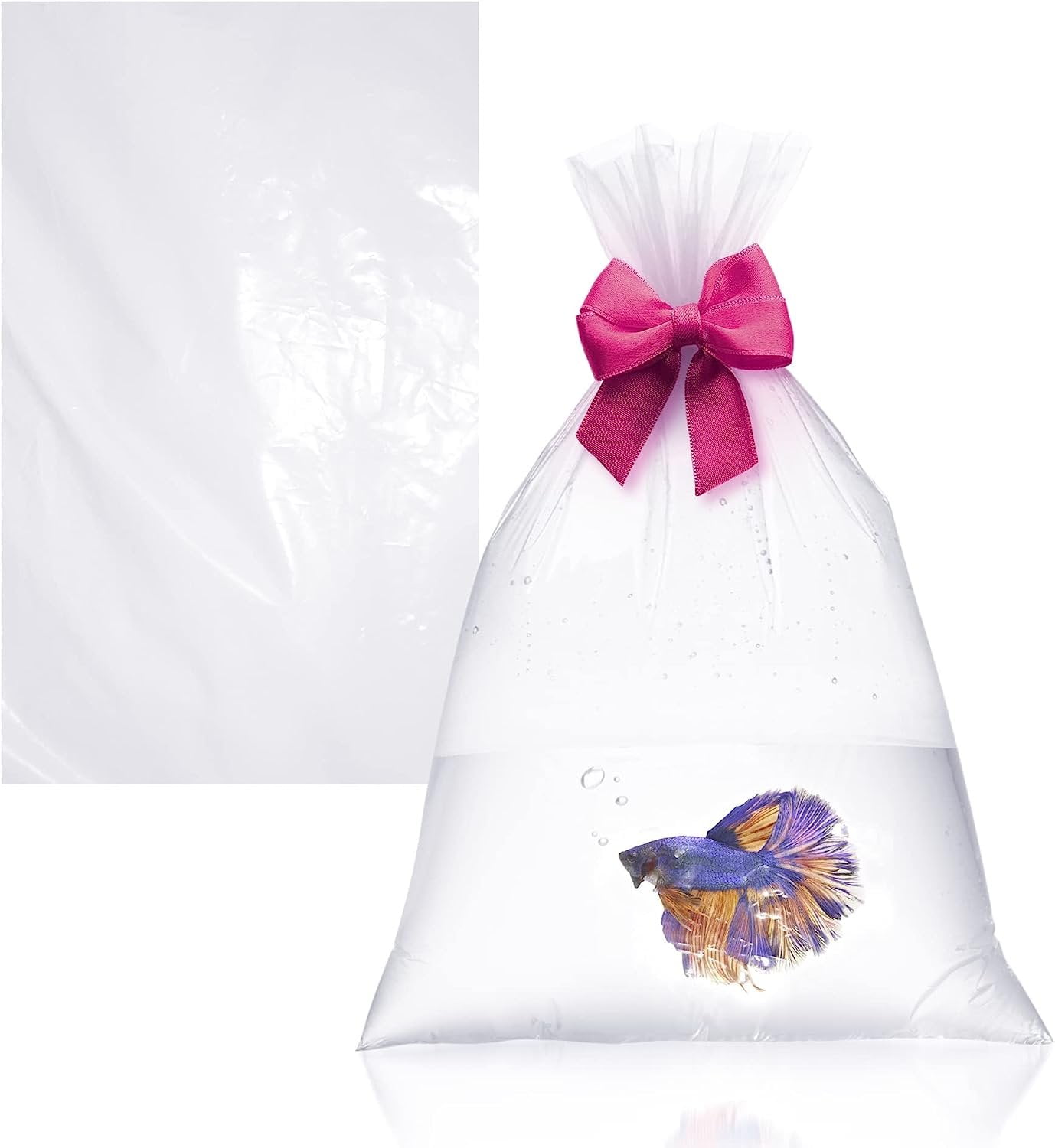 APQ Clear Plastic Fish Bags 12 x 18 inch. 100 Pack Polyethylene 2 mil