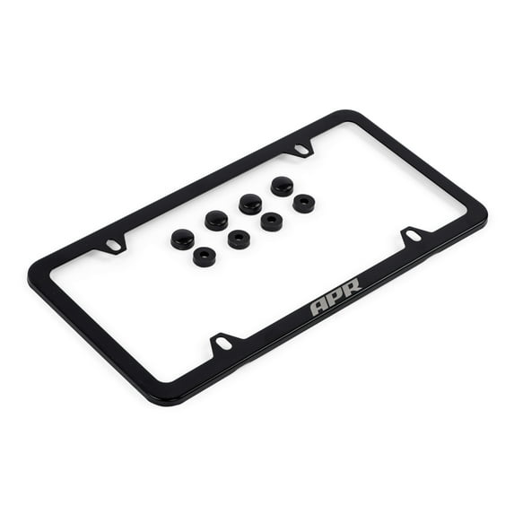 APR A1000013 License Plate Frame Black Slim