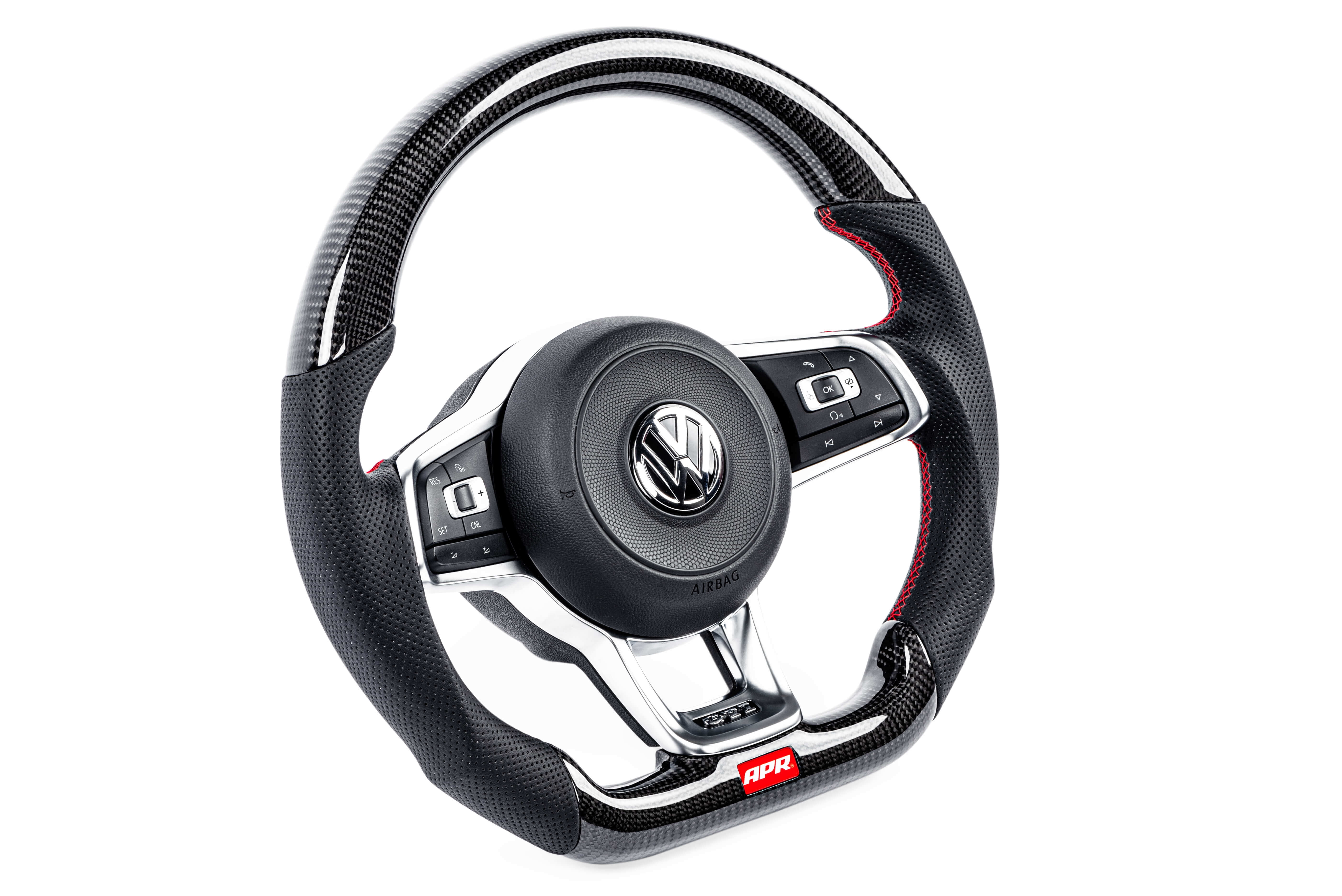 APR MS100201 Steering Wheel - Carbon Fiber / Leather - Red