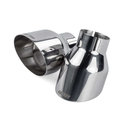 APR TPK0004 APR Single-Walled 4" Slash-Cut Tips (Polished Silver) - Set of 2
