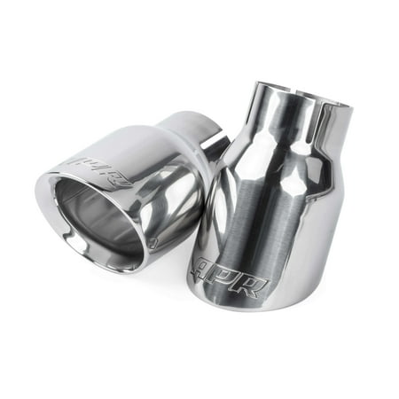APR TPK0006 Double-Walled 3.5" Slash-Cut Tips Polished Silver Set of 2