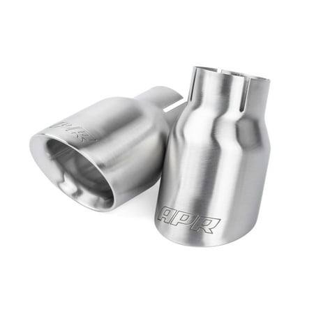 APR TPK0007 APR Double-Walled 3.5" Slash-Cut Tips (Brushed Silver) - Set of 2