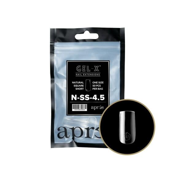 APRES Gel-X Natural Square Short 2.0 Refill Bag Size 4.5