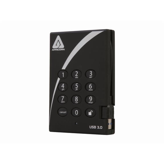 1TB AES-XTS PADLOCK SECURE USB 3.0 256BIT ENCRYPT TAA COMP