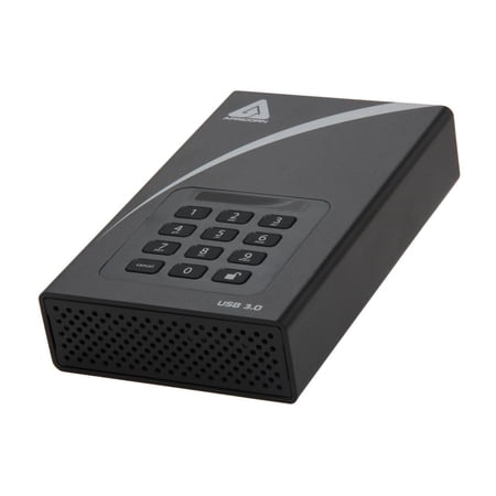 Apricorn Aegis Padlock ADT-3PL256-2000 2 TB 3.5" External Hard Drive - USB 3.0 - 7200rpm - 8 MB Buffer