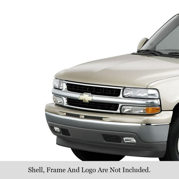 APS 1999-2002 Chevy Silverado 1500 Black Stainless Steel Billet Grille horizontal billet
