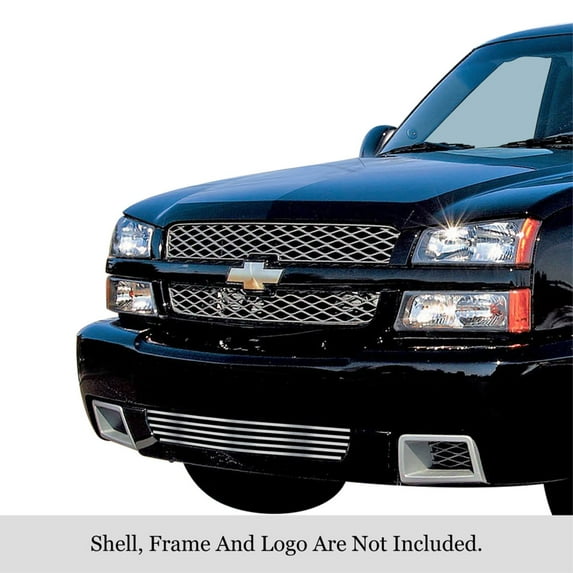 2003-2006 Chevy Silverado 1500 Ss 304 Stainless Steel Polished Finish 8X6 Horizontal Billet Stainless Steel Billet Grille
