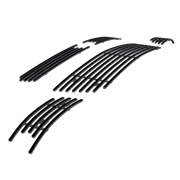 APS 2006-2013 Chevy Impala With Fog Light Black Stainless Steel Billet Grille 8x6 horizontal billet