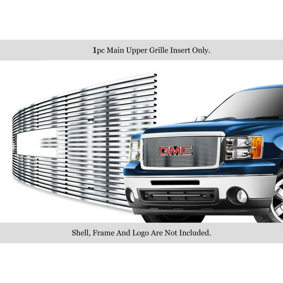 APS 2007-2013 GMC Sierra 1500 Stainless Steel Billet Grille 8x6 horizontal billet