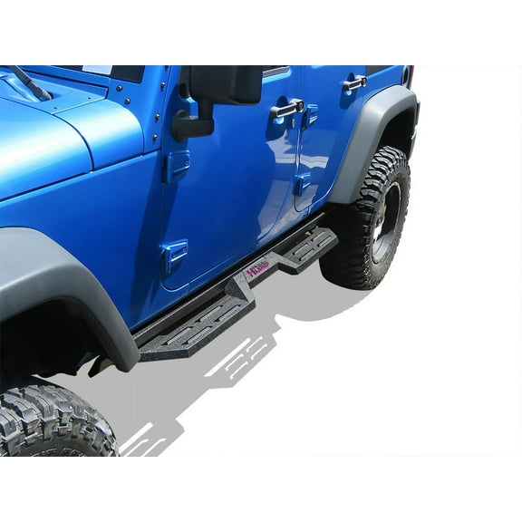 APS 2007-2018 Jeep Wrangler JK 4-Door (Factory sidesteps or rock rails have to be removed) Nerf Bar DS drop style door to door