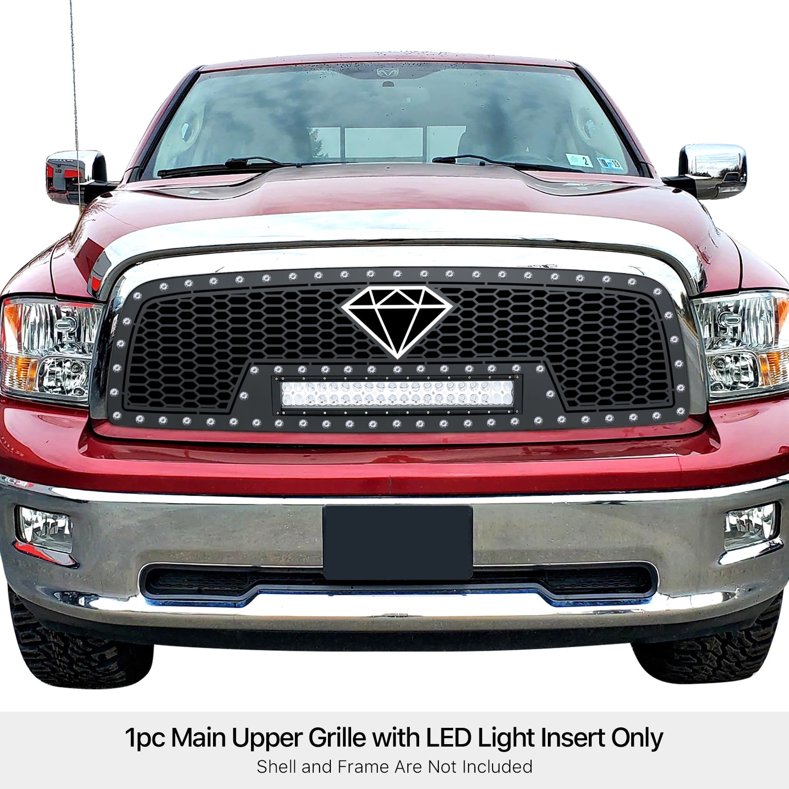 APS 2009-2012 Dodge Ram 1500 Rivet Grille laser cut rivet mesh with 12 ...