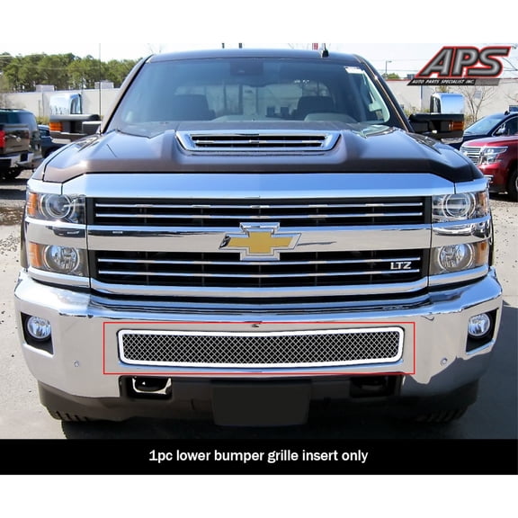 APS 2015-2019 Chevy Silverado 3500 HD Without Parking Sensor Mesh Grille 2.5 mm wire mesh