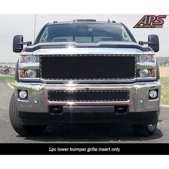 APS 2015-2019 Chevy Silverado 3500 HD Without Parking Sensor Rivet Grille 2.5 mm wire mesh rivet style