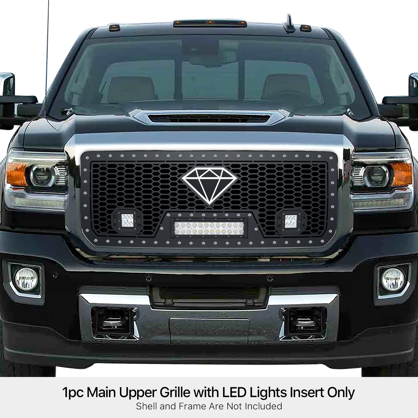 APS 2015-2019 GMC Sierra 2500 Rivet Grille laser cut rivet mesh with 12 ...
